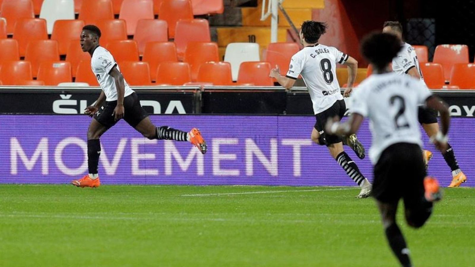 Yunas Musah, després del seu gol contra el Getafe
