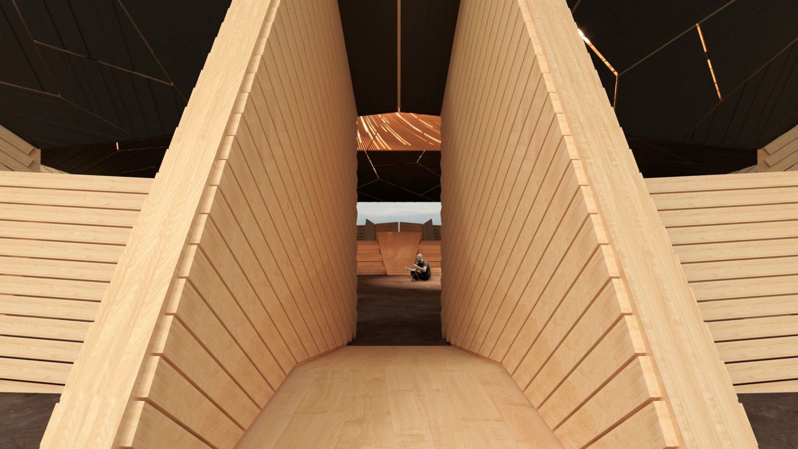 Una de les entrades del 'Temple of deep'