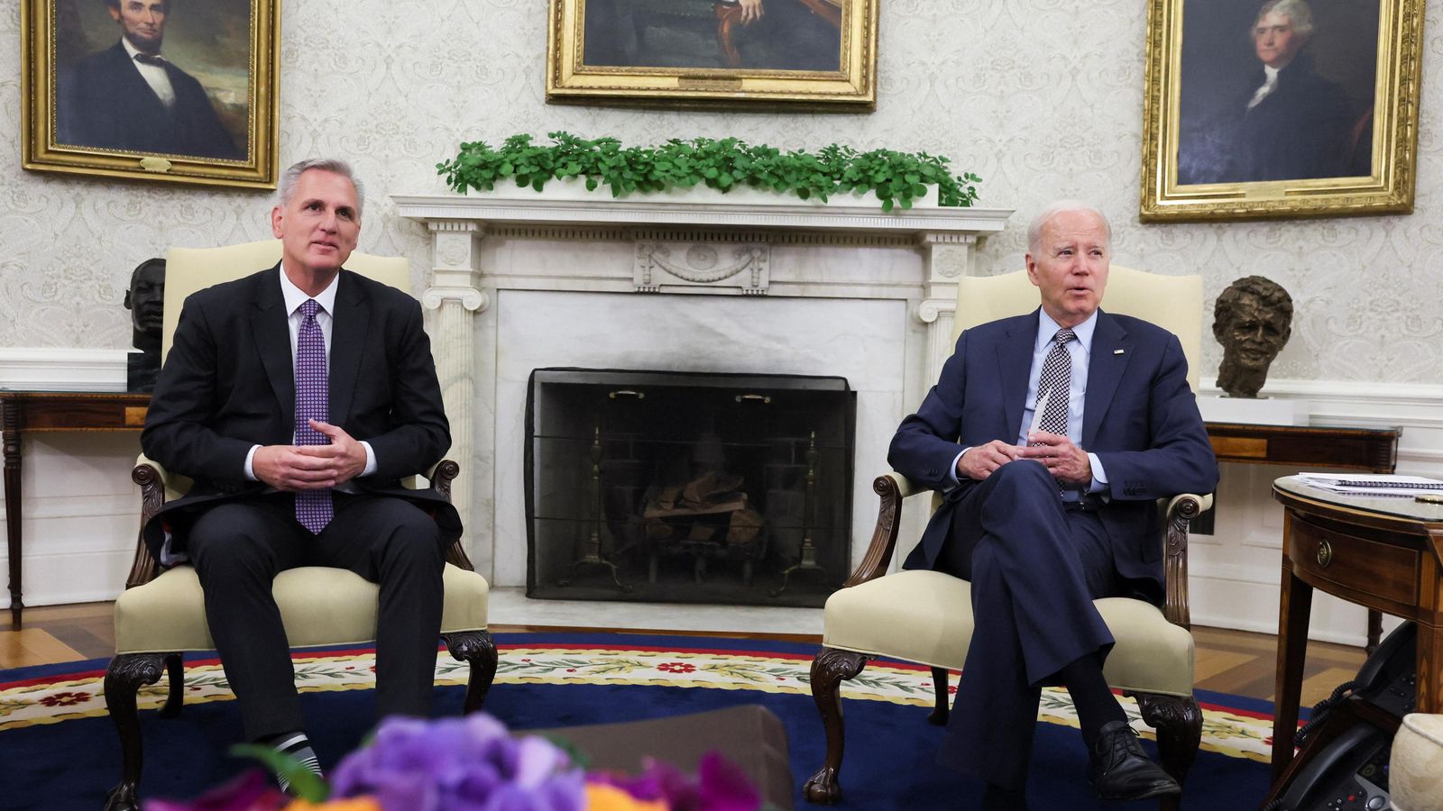 Kevin McCarthy i Joe Biden, reunits aquest dilluns a la Casa Blanca