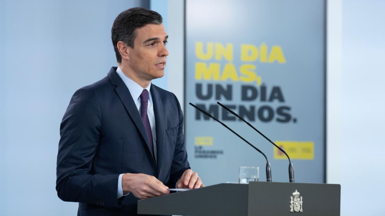 El president del govern, Pedro Sánchez, en una roda de premsa de la setmana passada