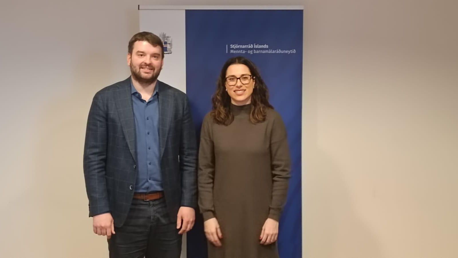 Mas, amb el ministre islandés d'Infància i Educació, Áxmundur Einar Mas, amb el ministre islandés d'Infància i Educació, Áxmundur Einar