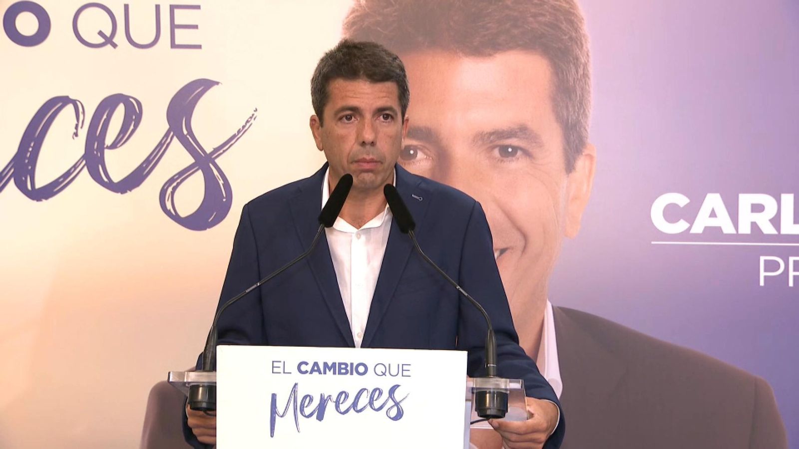 Roda de premsa del candidat del PPCV, Carlos Mazón