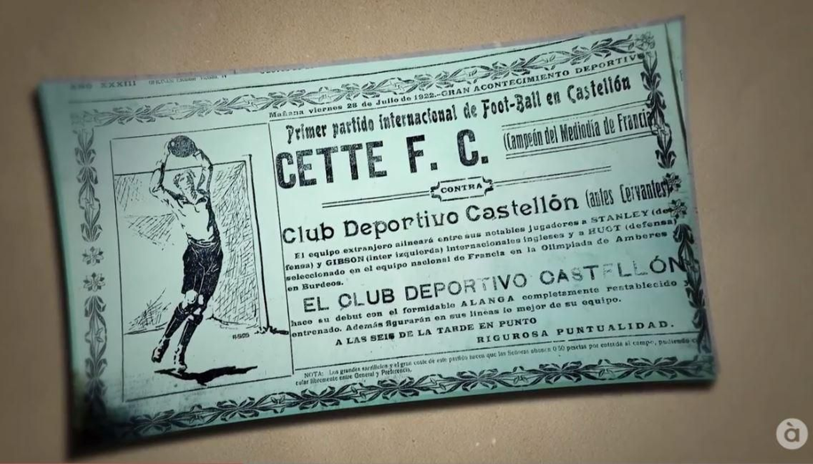 Primer partit que va jugar el CD Castellón