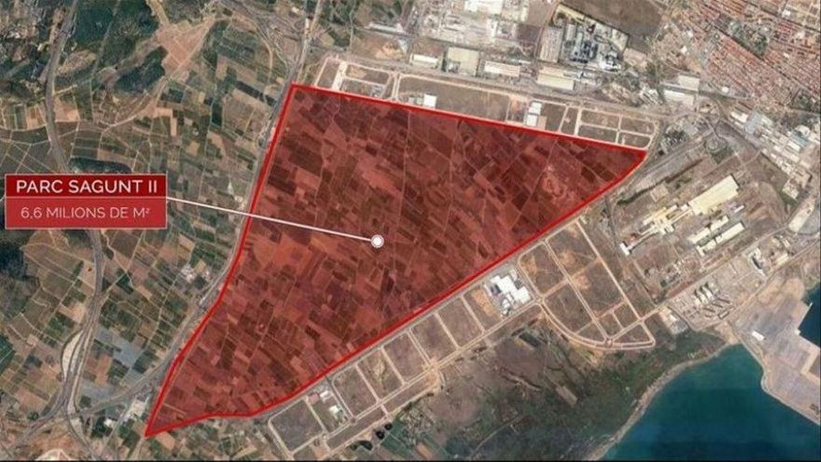 Terrenys del parc industrial de Sagunt on s'instal·larà la gigafactoria de bateries