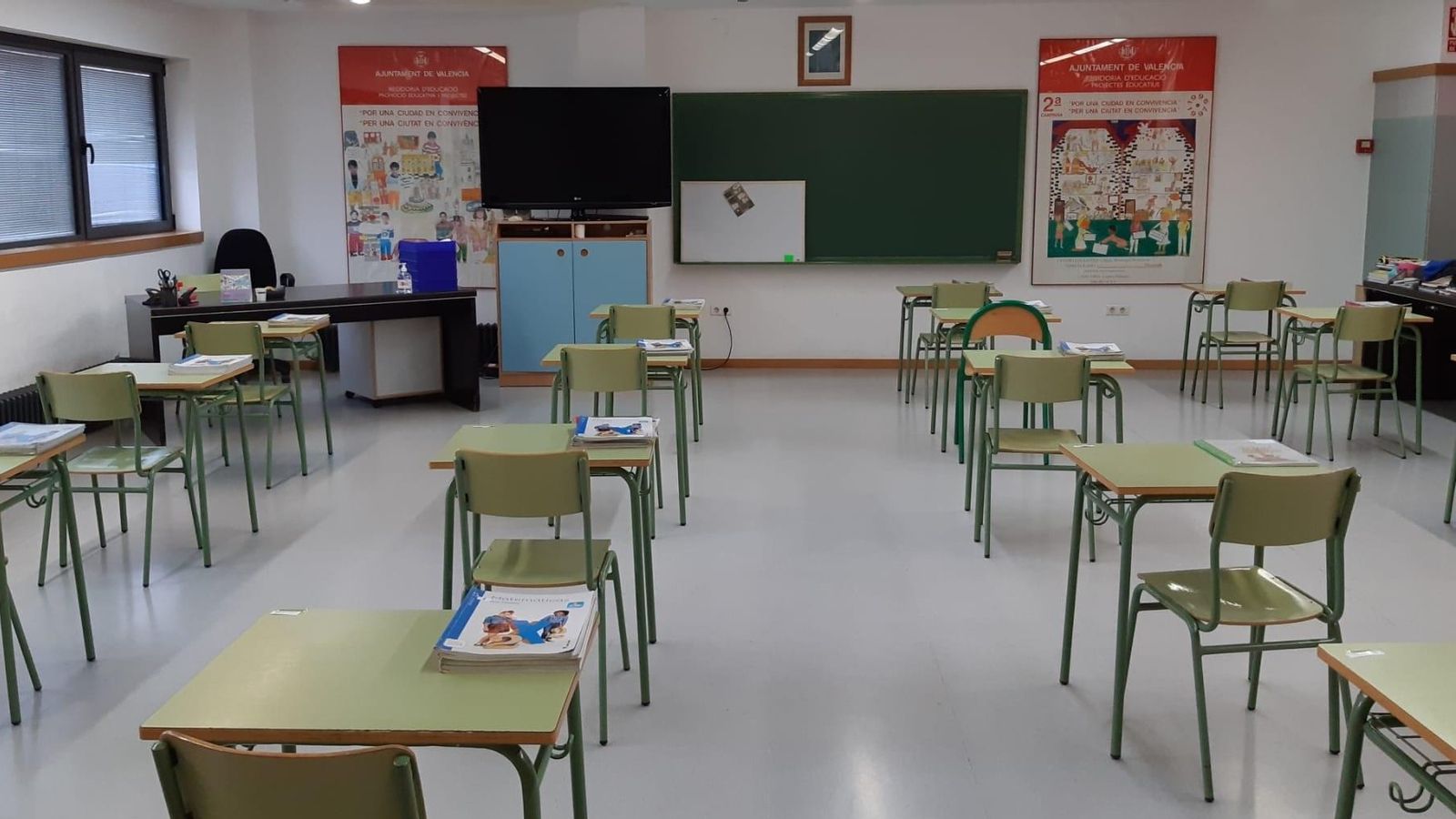 Una aula d'un col·legi de València