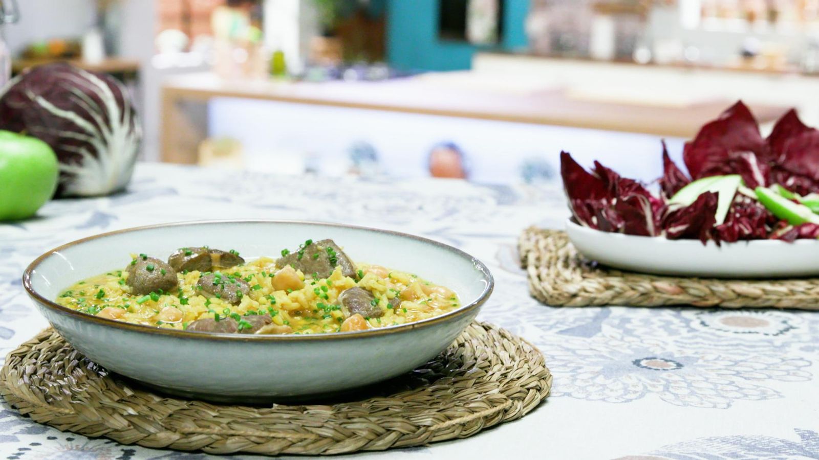 Arròs melós de turmes i renyons de corder