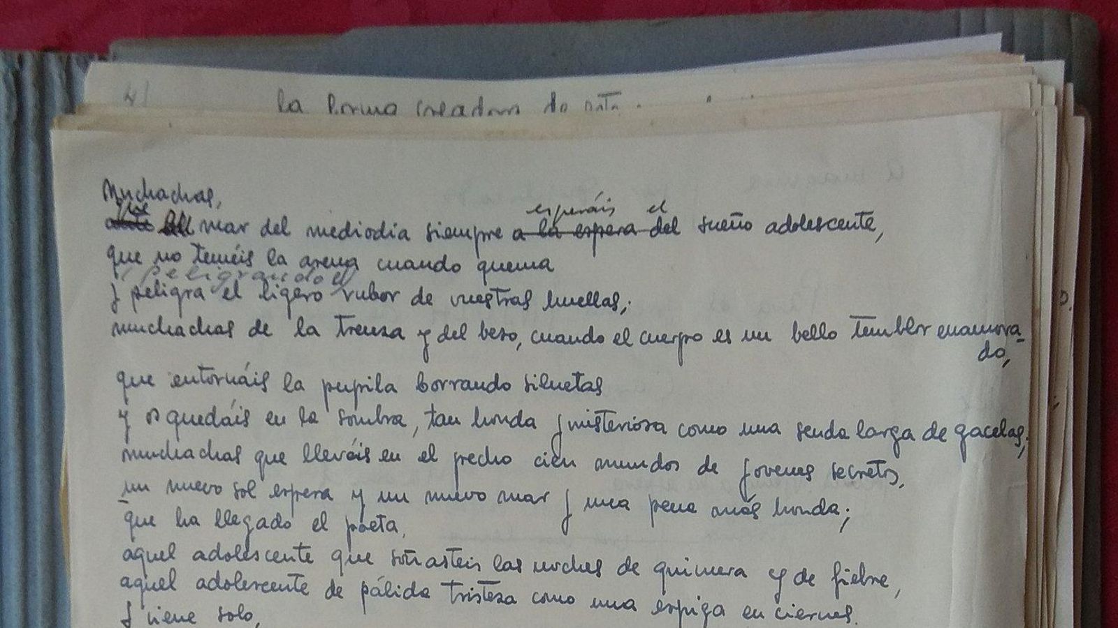 Poemes manuscrits del llegat de Francisco Brines