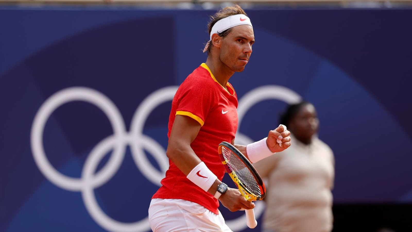Nadal celebra un punt