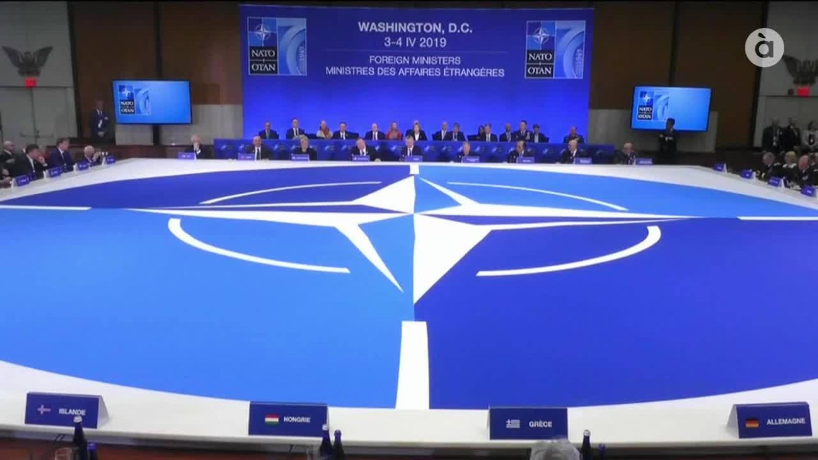 Cimera de l'OTAN en una imatge d'arxiu otan04042019.mp4