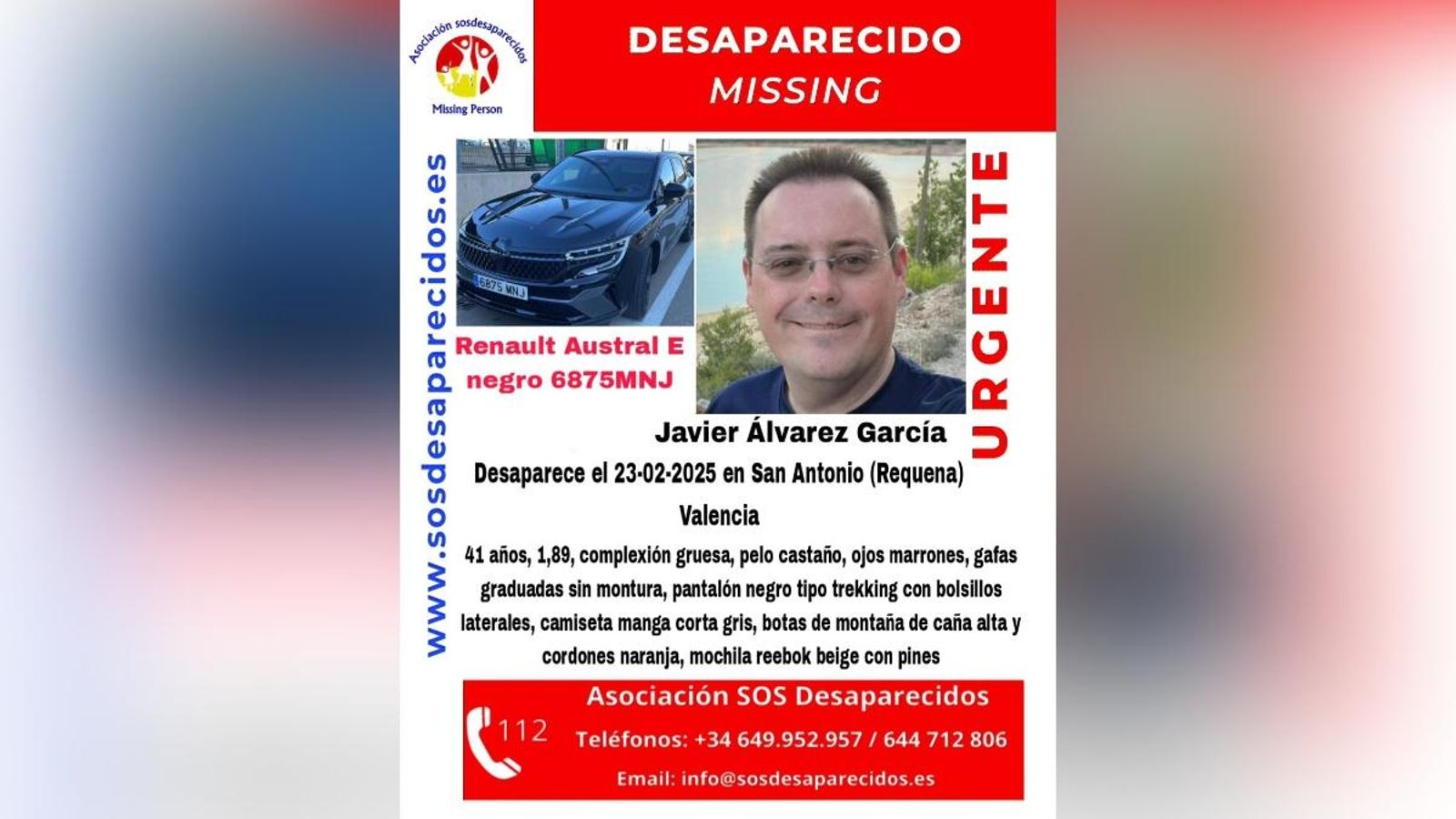 Desapareix un home que practicava senderisme a Requena