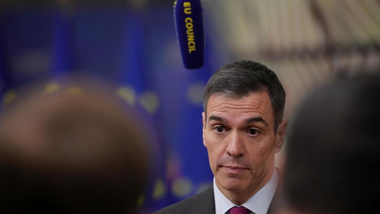 El president del govern espanyol atén els periodistes al parlament eurorpeu