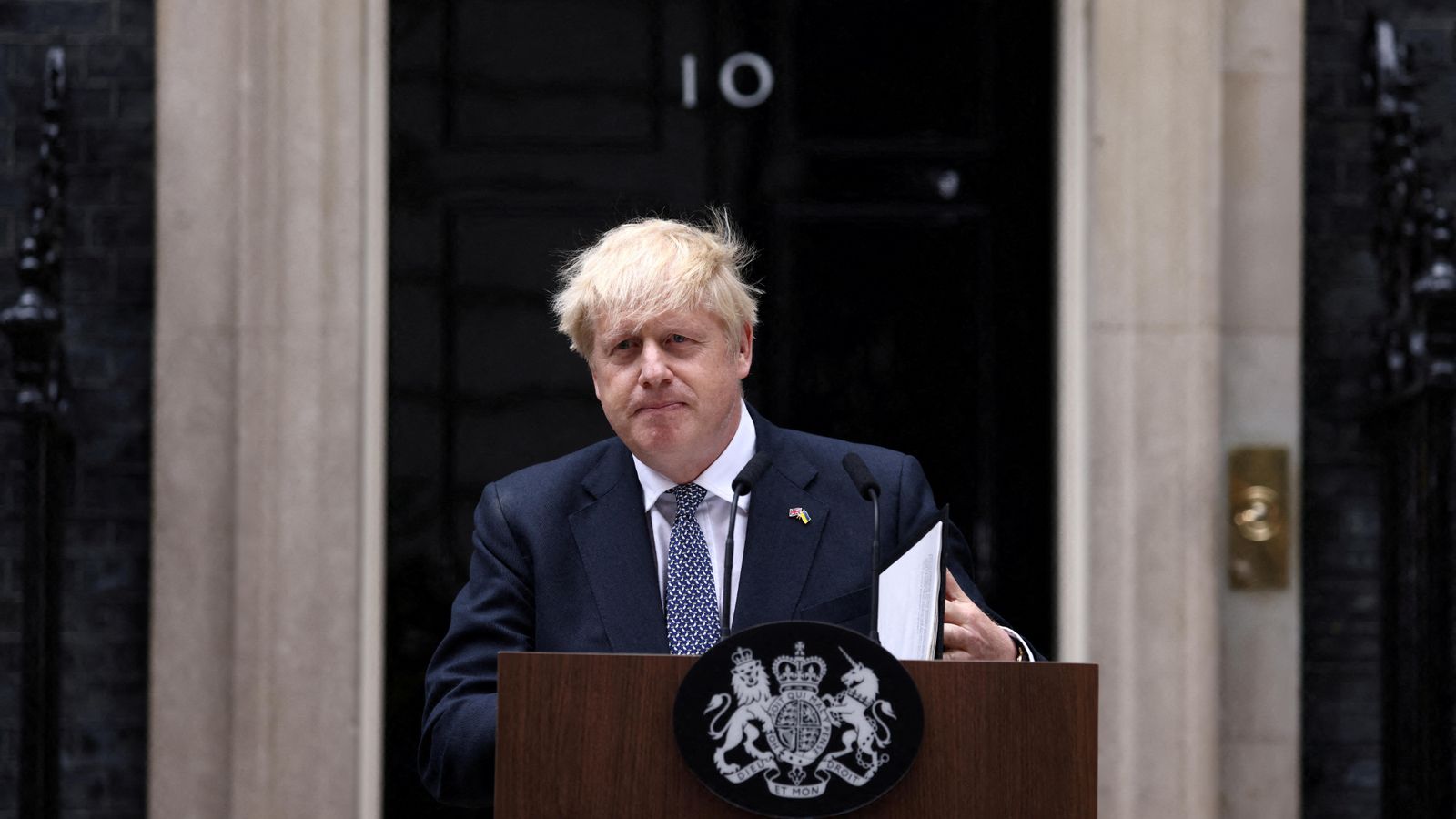 Boris Johnson, durant la compareixença oferida aquest dijous