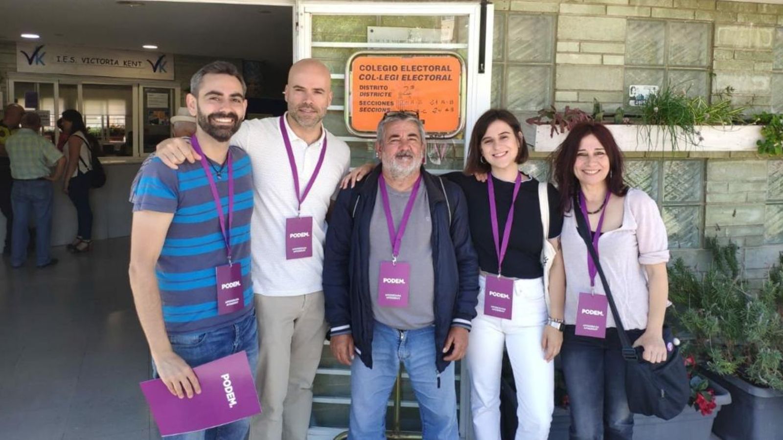 José Vicente Bustamante al col·legi electoral la jornada del 26-M.