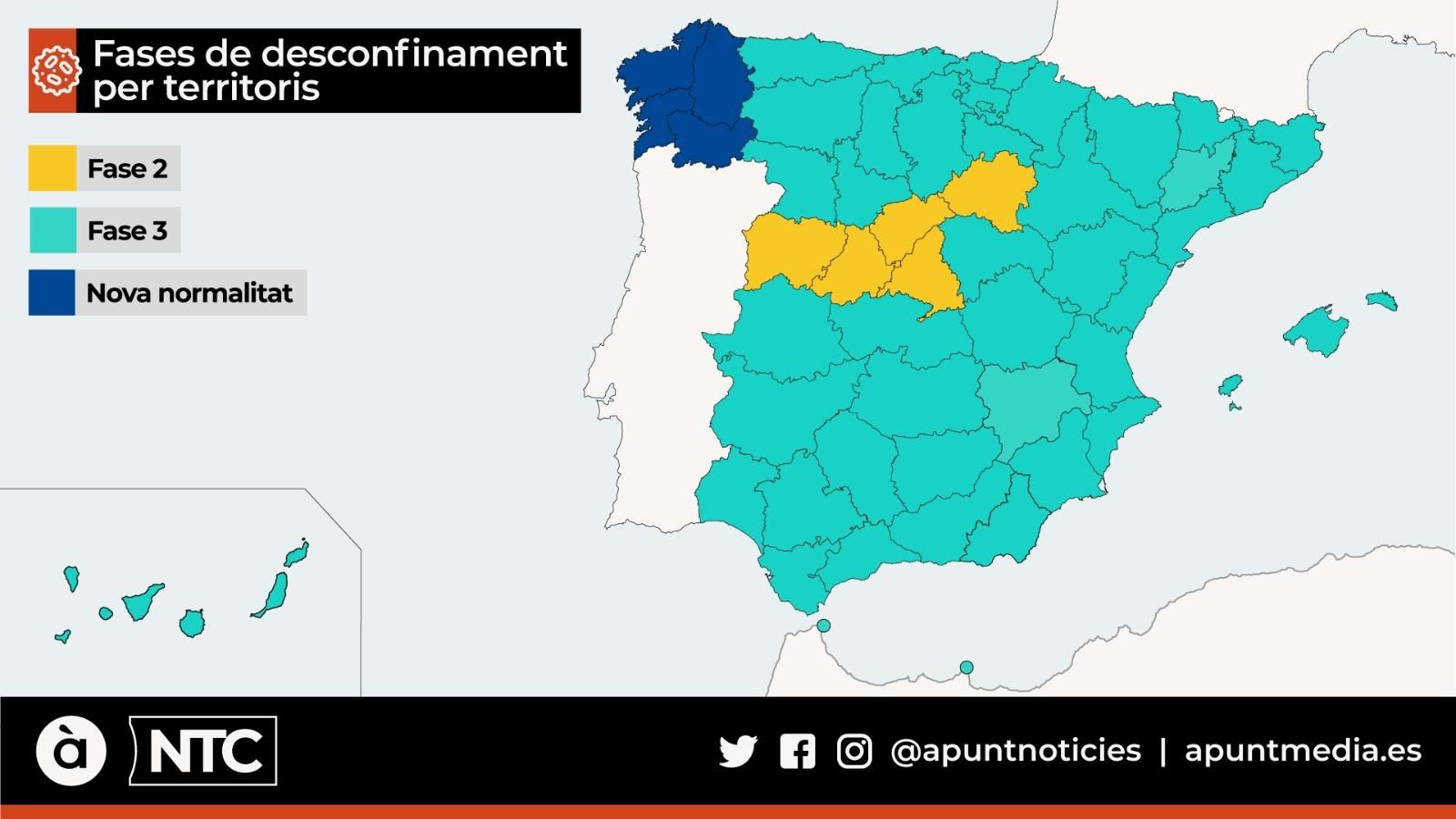 Barcelona i Lleida passaran dijous a la fase 3 de la desescalada