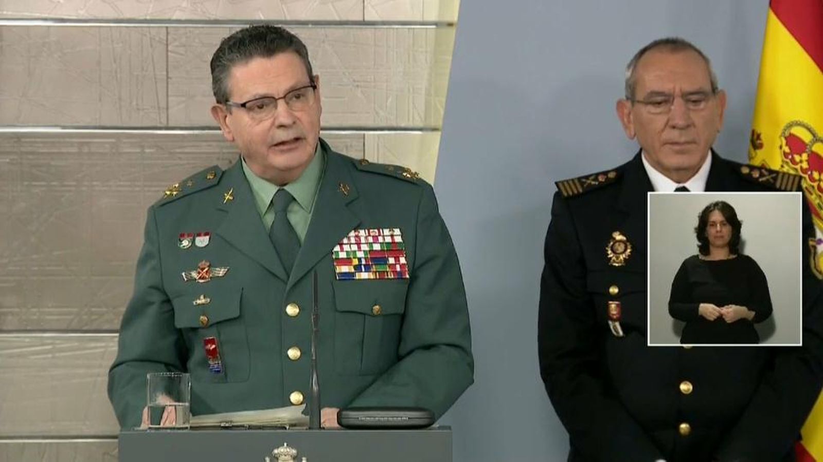 El director adjunt operatiu del cos, Laurentino Ceña, en un roda de premsa a Moncloa