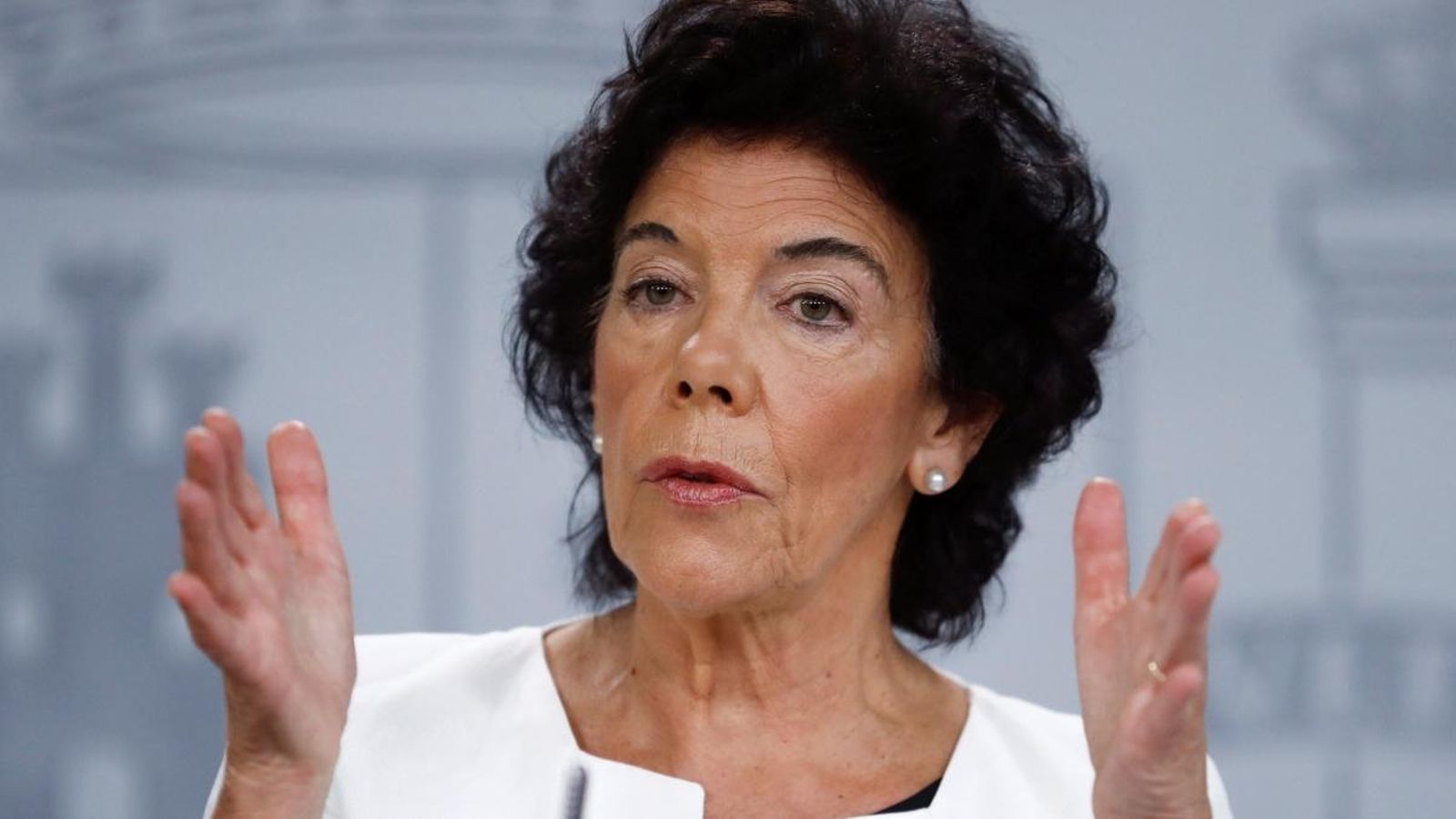 La ministra portaveu de l'executiu espanyol, Isabel Celaá