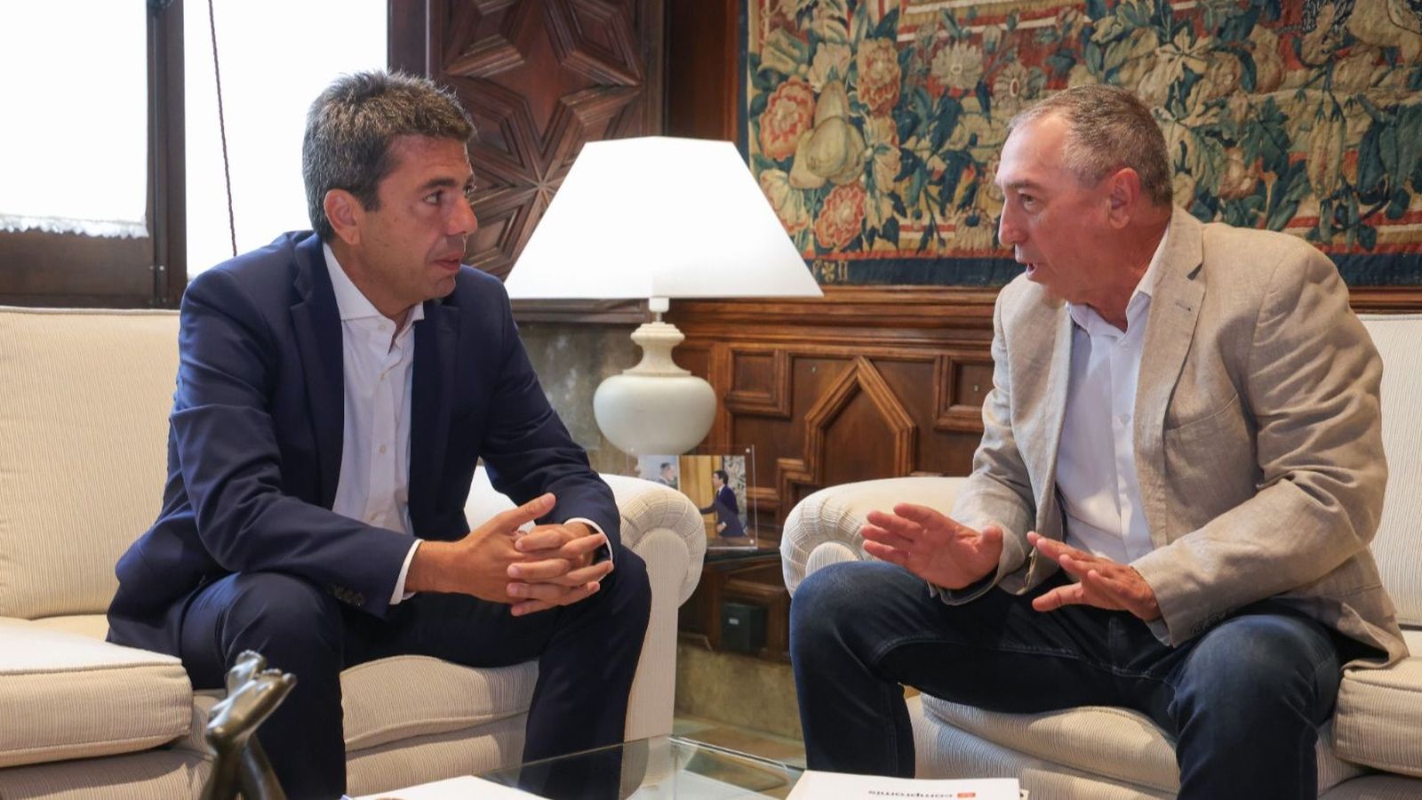 Mazón i Baldoví, reunits este divendres en el Palau de la Generalitat