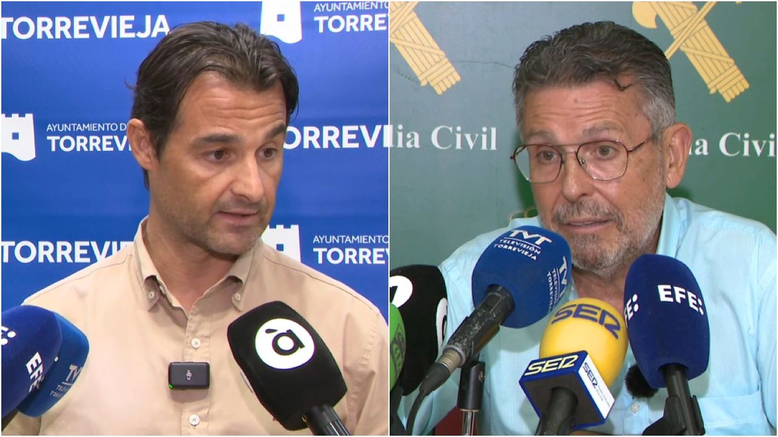 D'esquerra a dreta, l'alcalde de Torrevieja, Eduardo Dolón, i el subdelegat del govern espanyol, Manuel Pineda