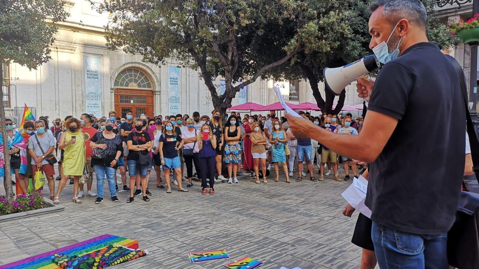 Imatge de la concentració d'aquest dilluns a Castelló
