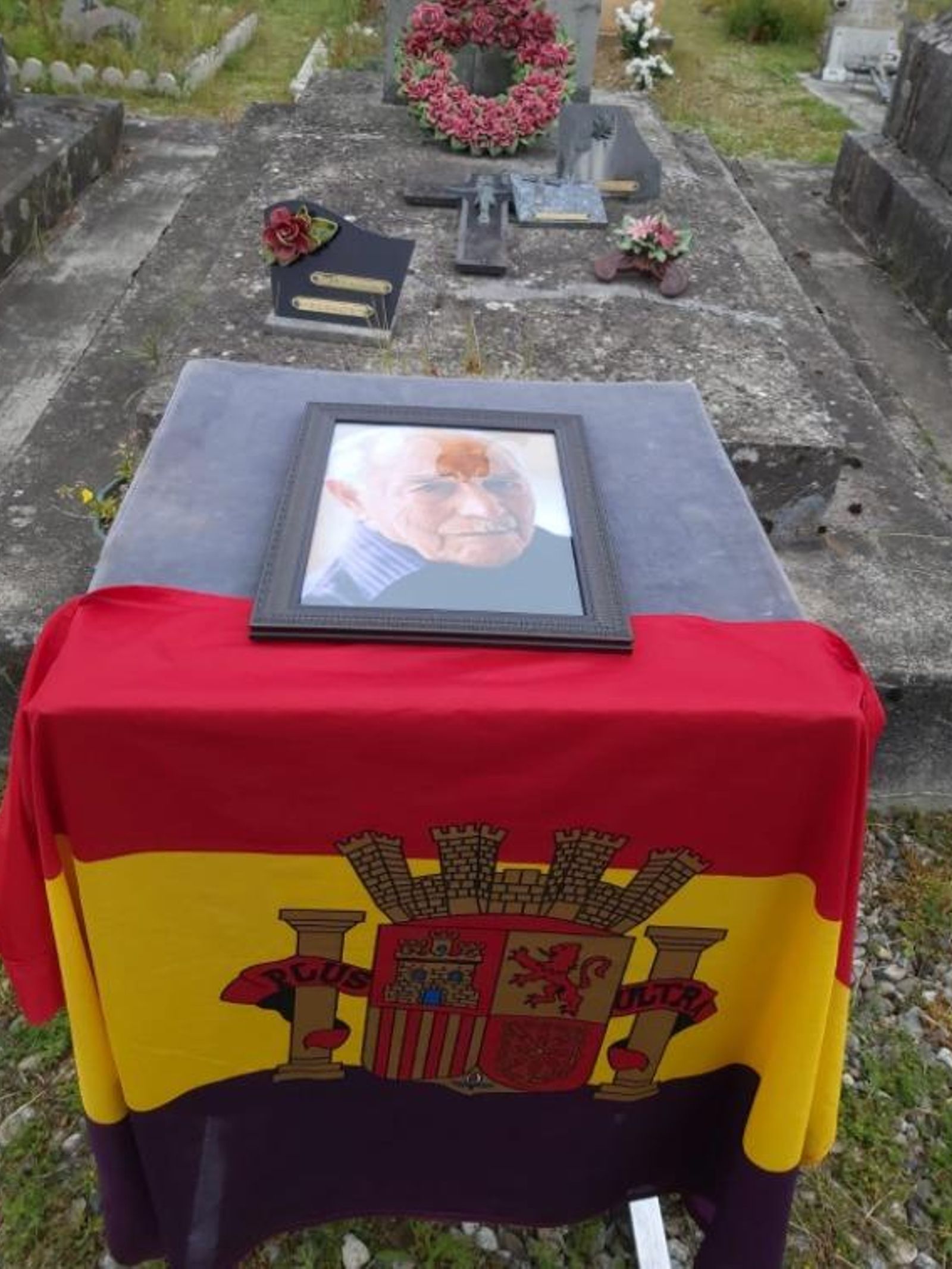 Enterro de Josep Almudéver a Pamiers (França). 25 de maig de 2021. Foto cedida per la Coordinadora d’Associacions de Memòria Democràtica.