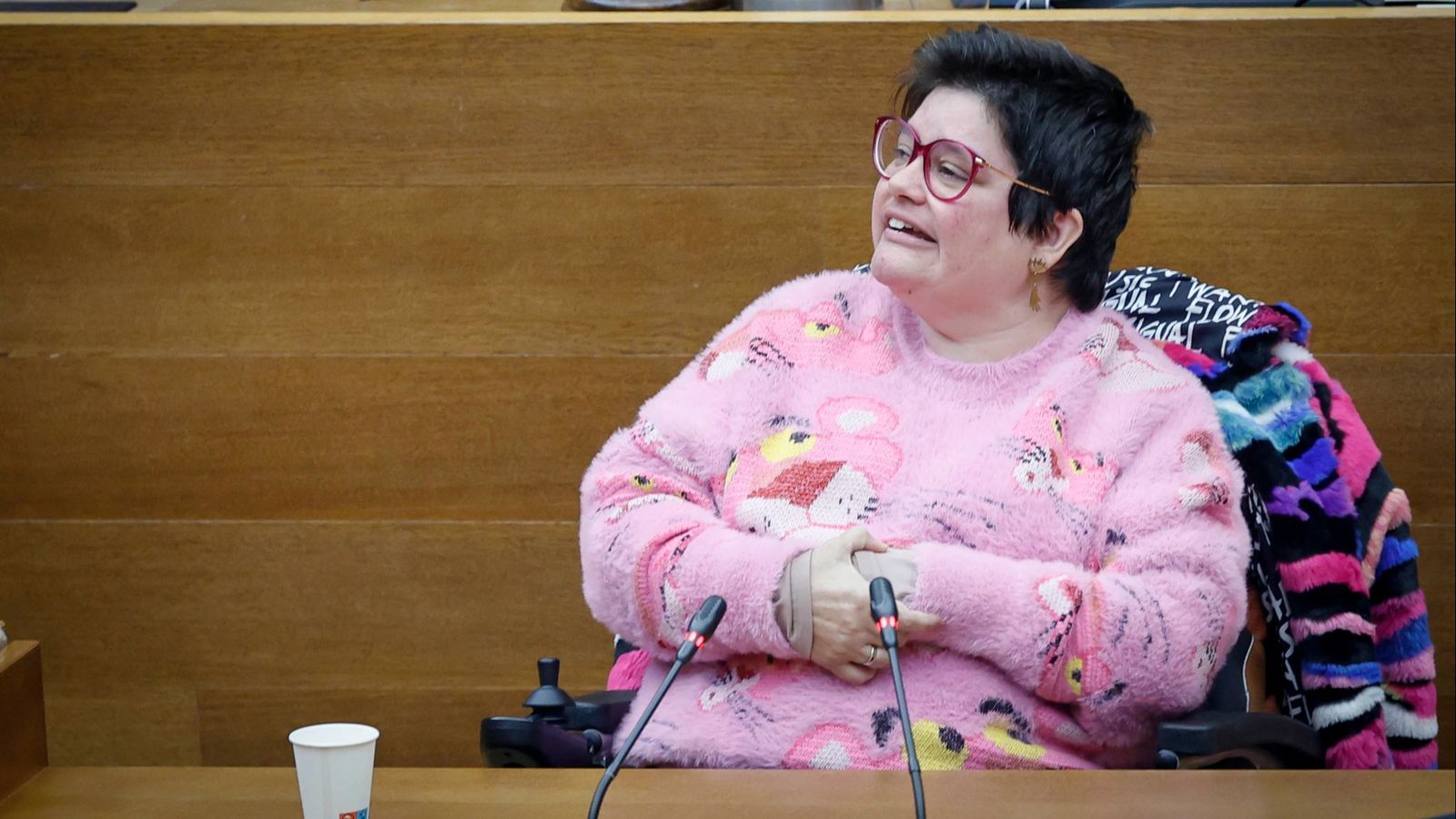 La diputada del PSPV Laura Soler, en el ple de les Corts