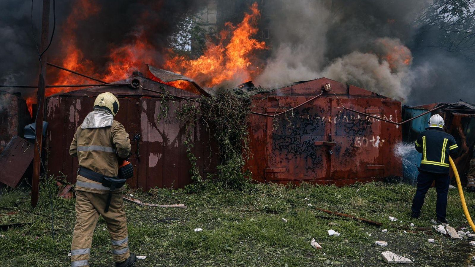 Incendis a la regió ucraniana de Poltava per atacs russos