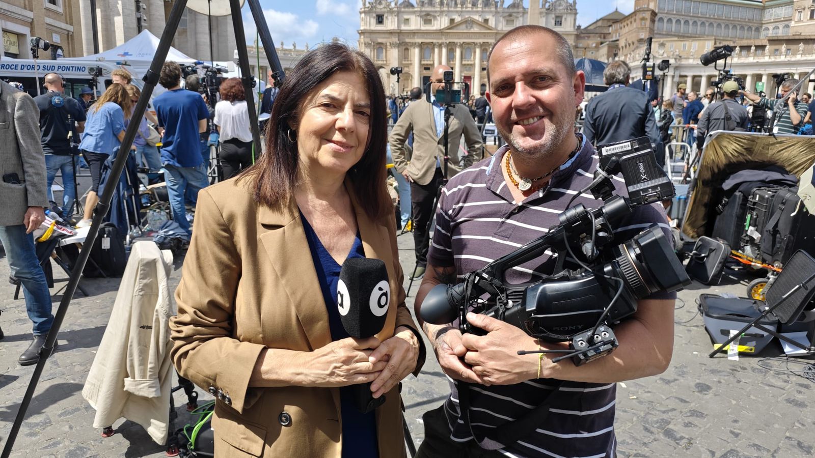 Remei Blasco i Josep Lluís Ferrín enviats especials d'À Punt al Vaticà