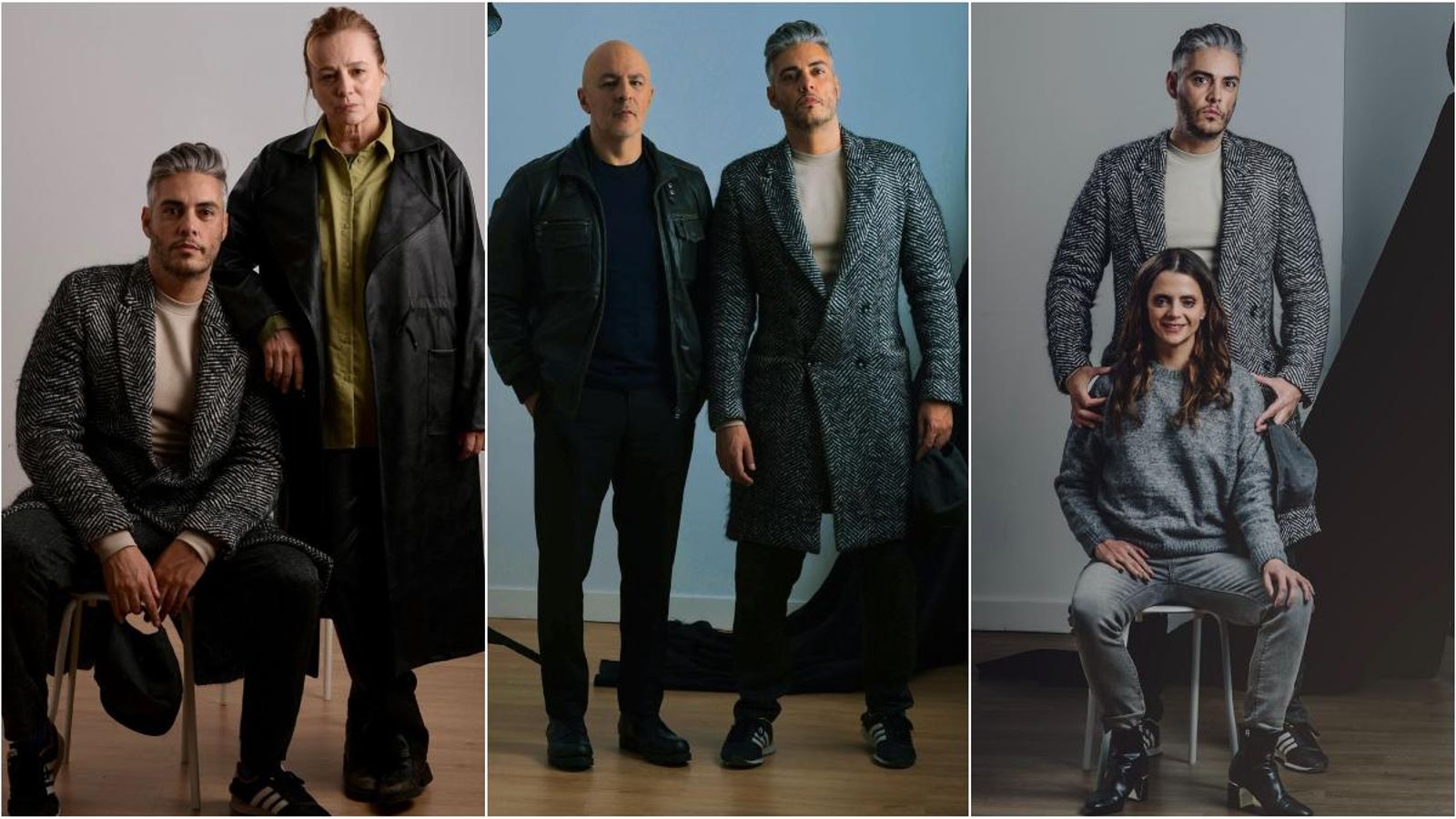 El director Marc Romero amb Macarena Gómez, Roberto Álamo i Emma Suárez