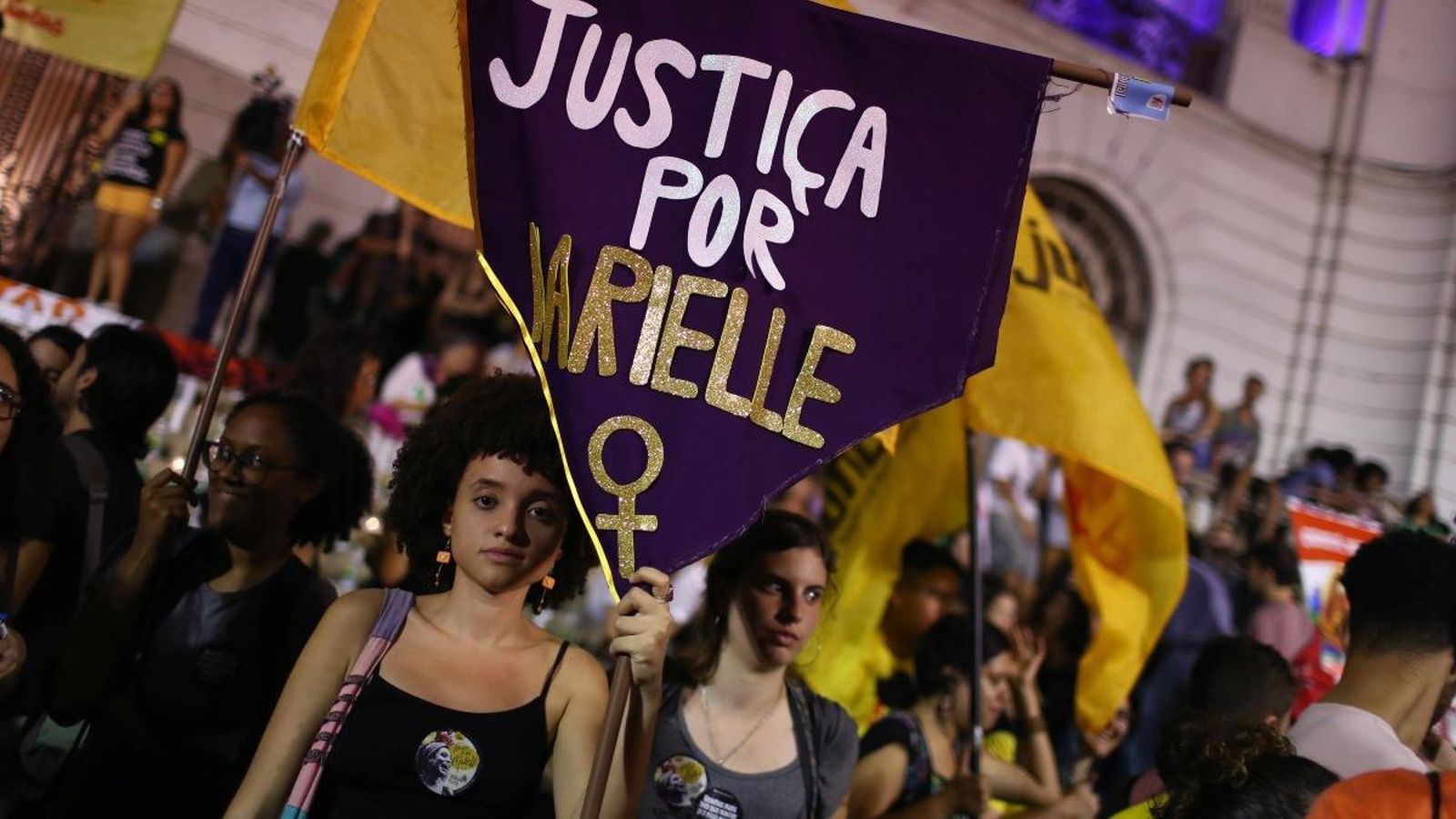 En imatge, una protesta a Rio de Janeiro reclamant justícia per la mort de la regidora Marielle Franco