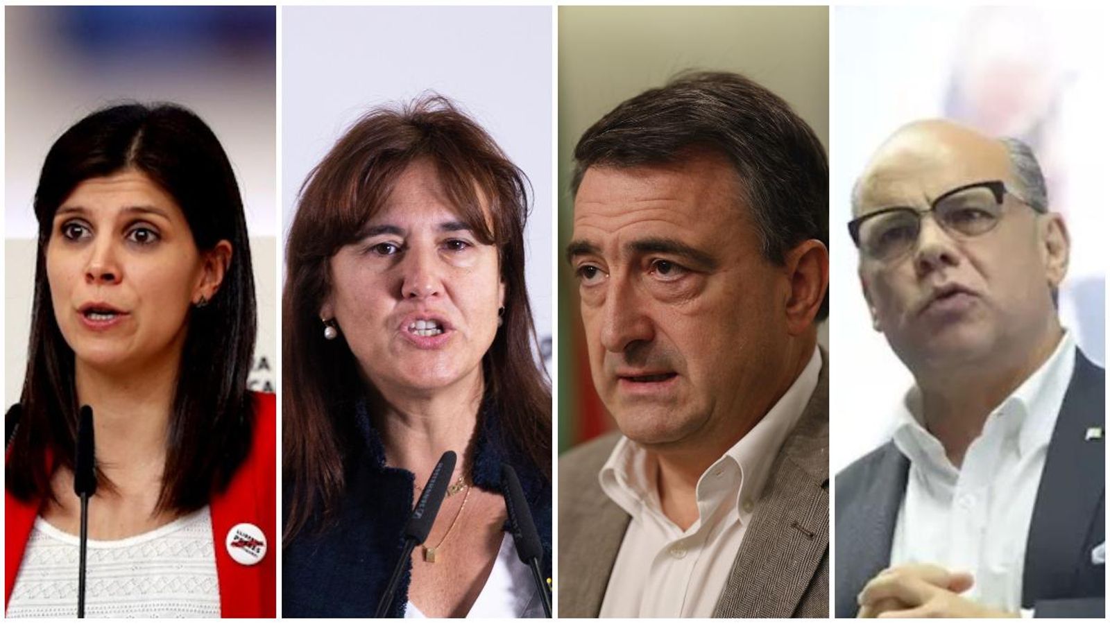 D'esquerra a dreta: Marta Vilalta (ERC), Laura Borrás (JxCat), Aitor Esteban (PNB) i José Miguel Barragán (CC-PNC)