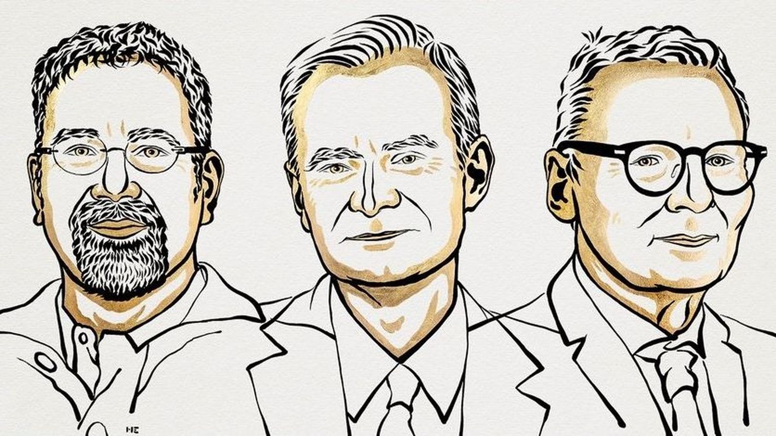 Els economistes nord-americans Daron Acemoglu, Simon Johnson i James A. Robinson