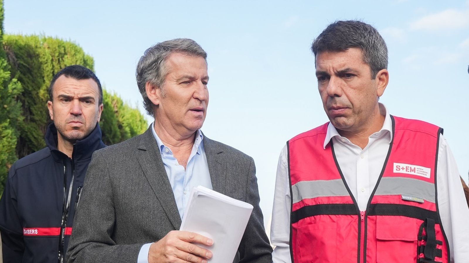 Feijóo i Mazón, durant la primera visita del líder popular a la Comunitat Valenciana després de la dana