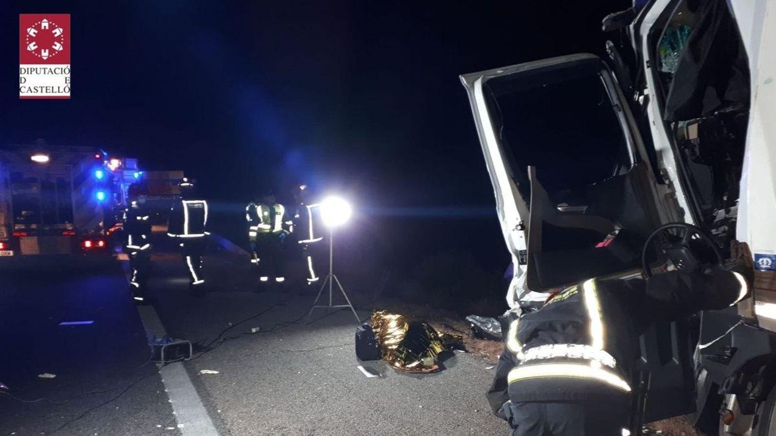 IImatge de l'accident de trànsit a Alcalà de Xivert