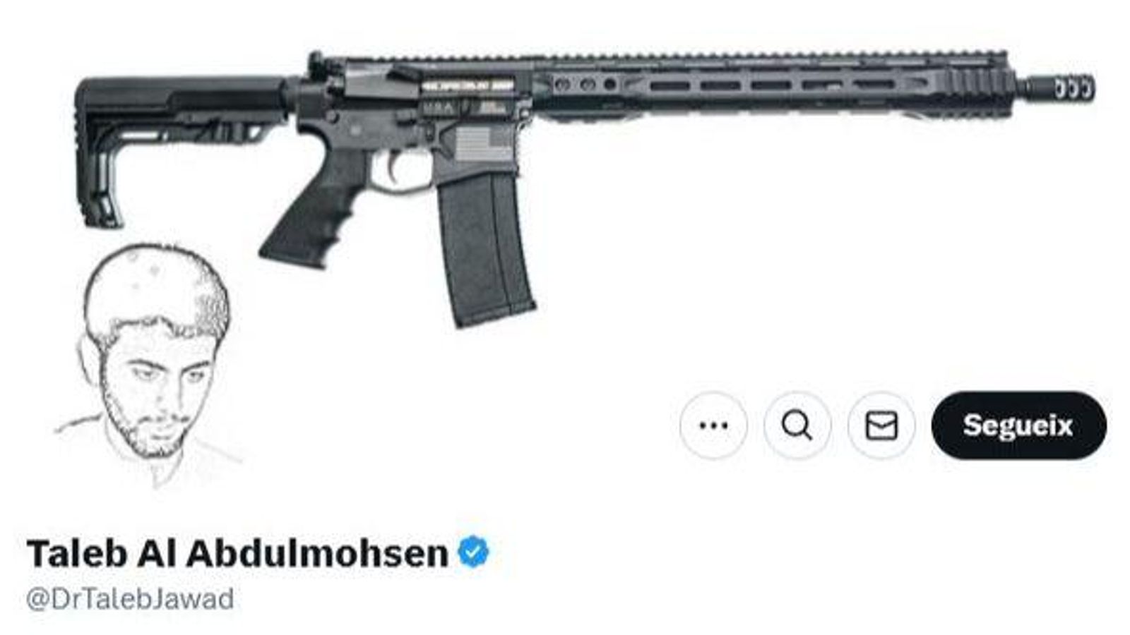 Captura del compte a la xarxa social X del detingut