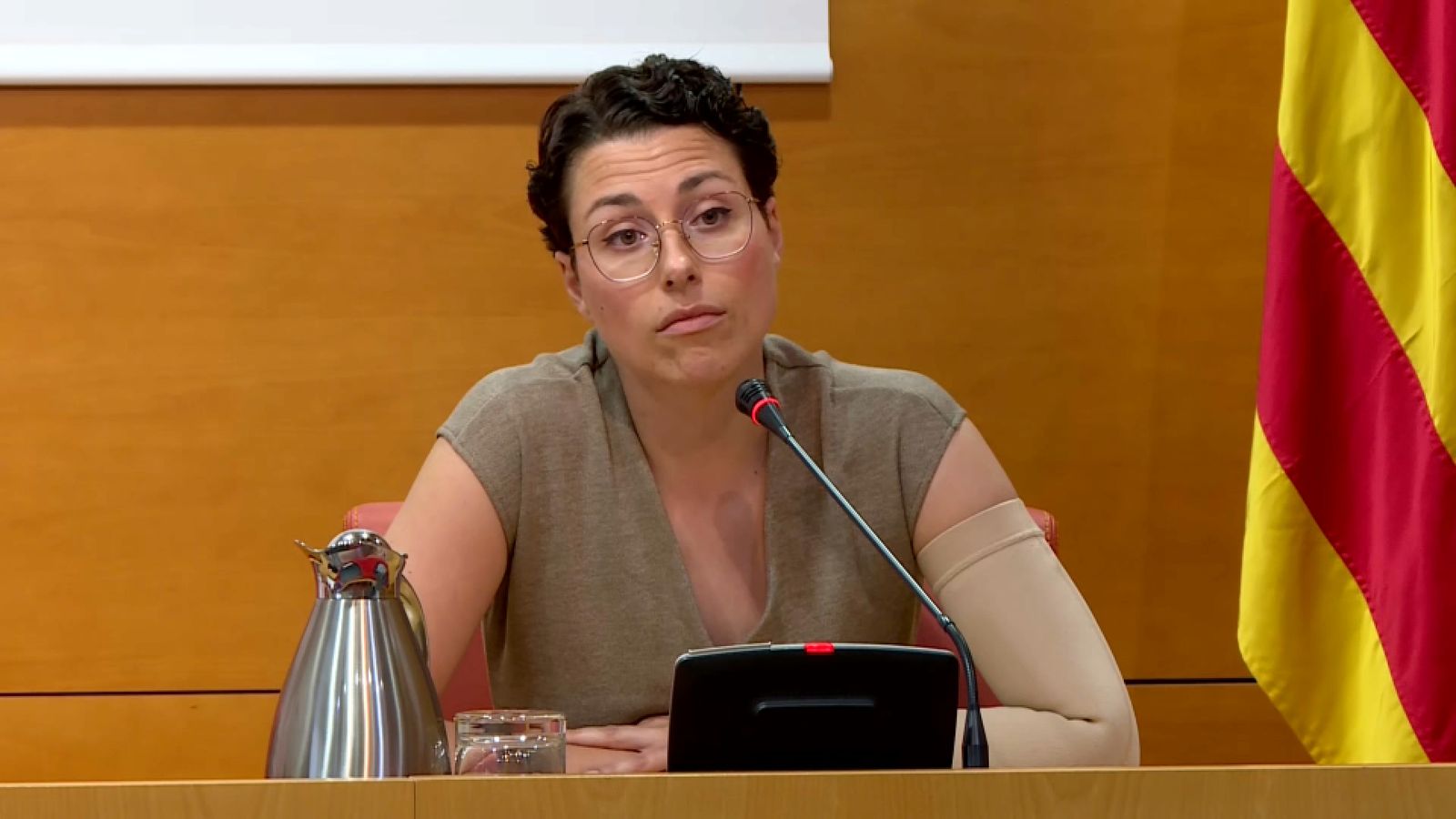 La líder d'Iniciativa, Aitana Mas, una de les tres formacions que  integren Compromís