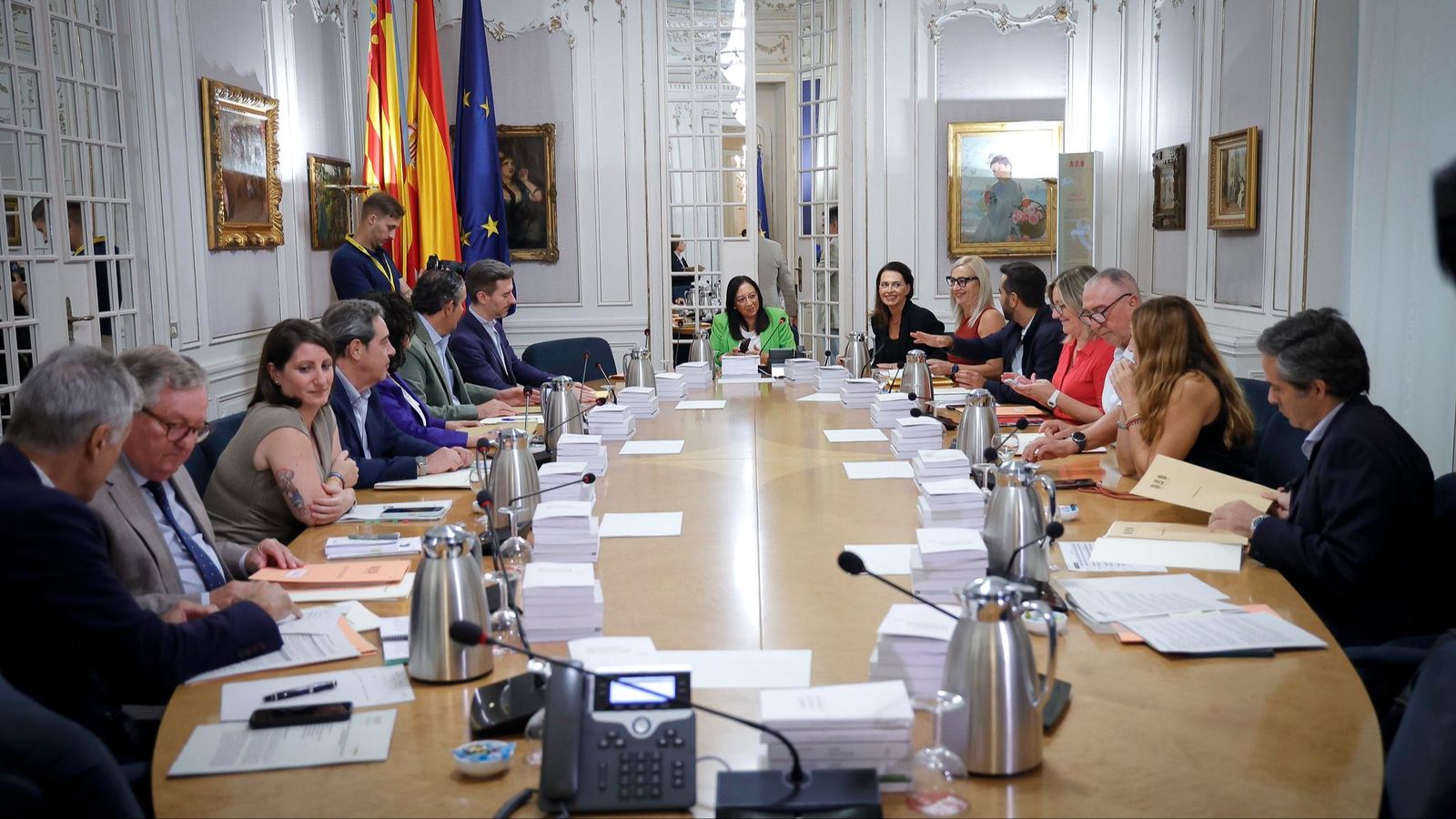 Reunió de la junta de síndics que s'ha celebrat este dimarts a les Corts