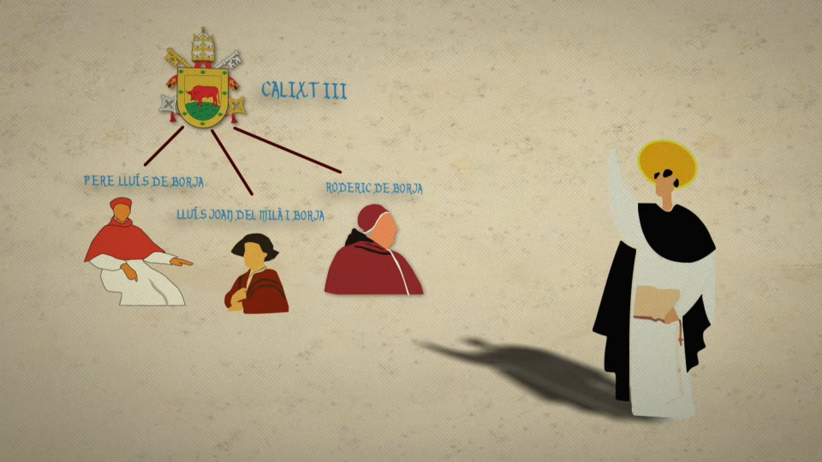 Roderic de Borja, un dels nebots de Calixt III, va convertir-se en el papa Alexandre VI