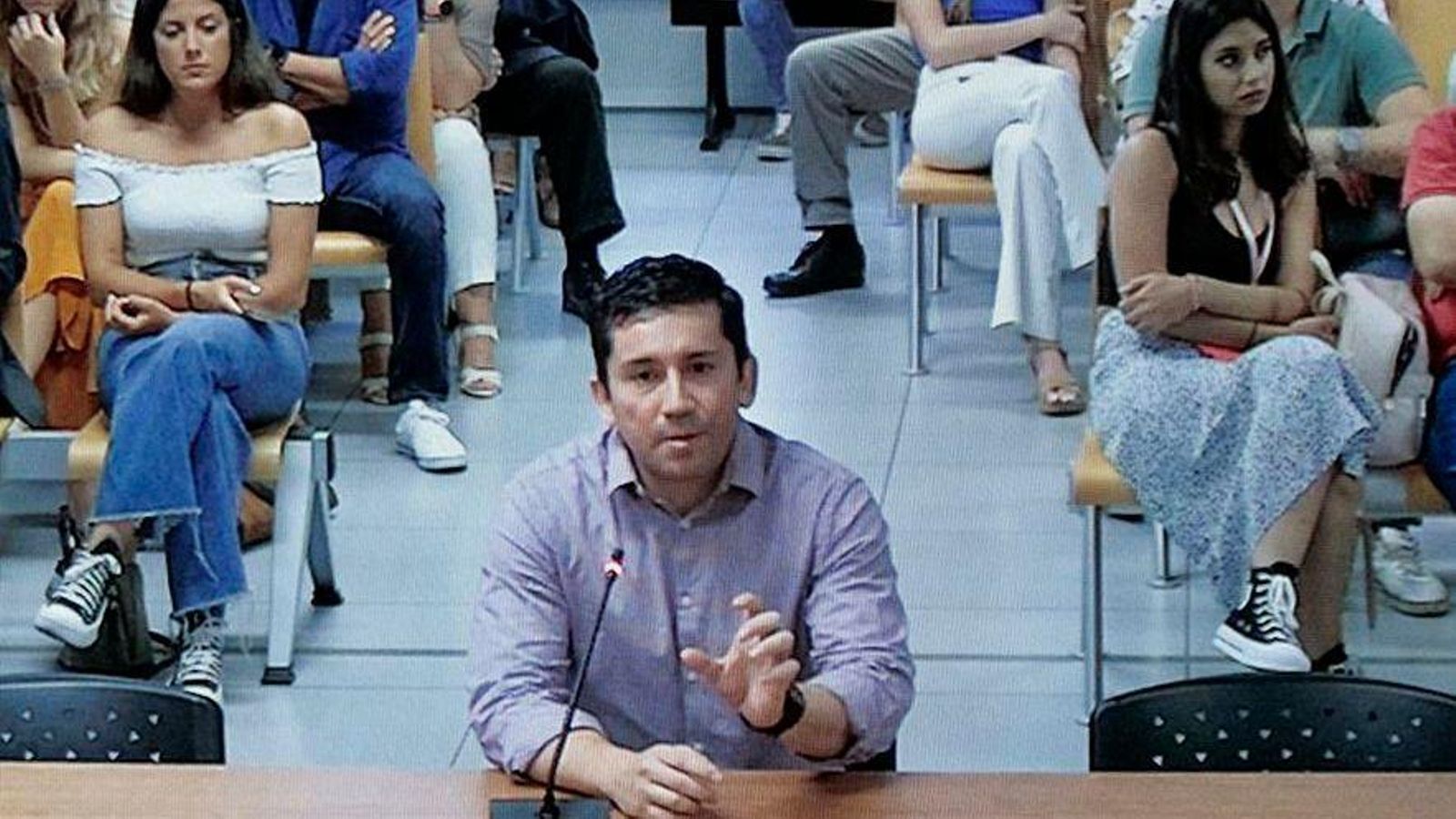 L'autor confés de la desaparició de la jove Marta Calvo i suposat assassí d'altres dues dones, Jorge Ignacio Palma, durant la seua declaració en una imatge d'arxiu