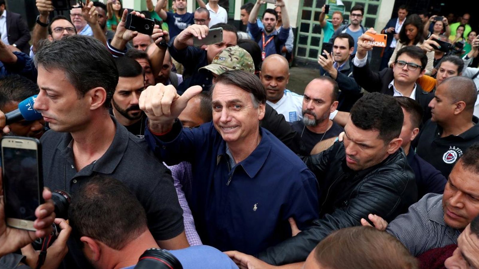 El candidat ultradretà Jair Bolsonaro, aquest diumenge
