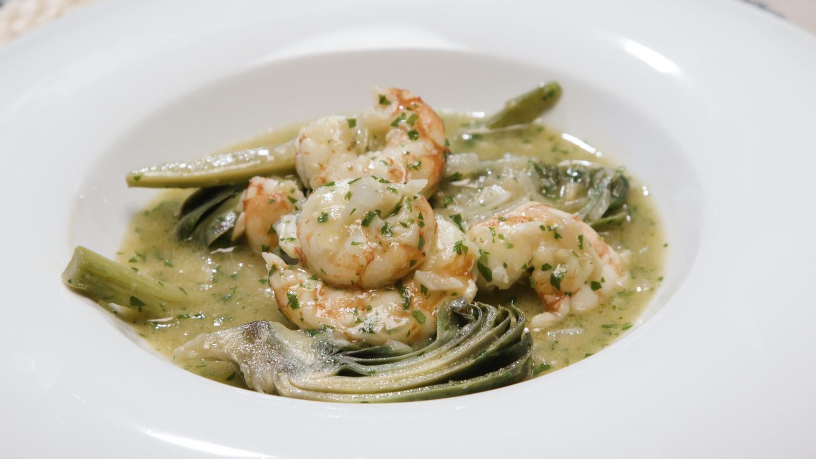 Carxofes en salsa verda