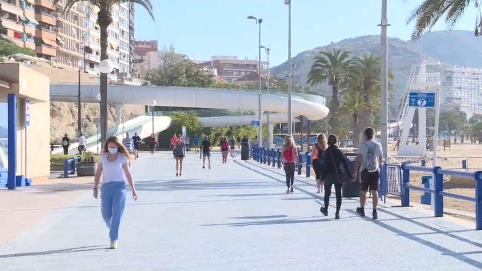 Platja del Postiguet a Alacant, aquest dilluns