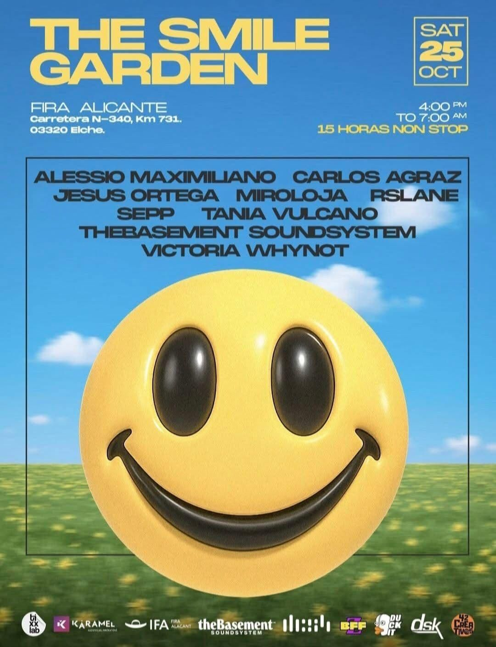El cartell de The Smile Garden de la Fira d'Alacant