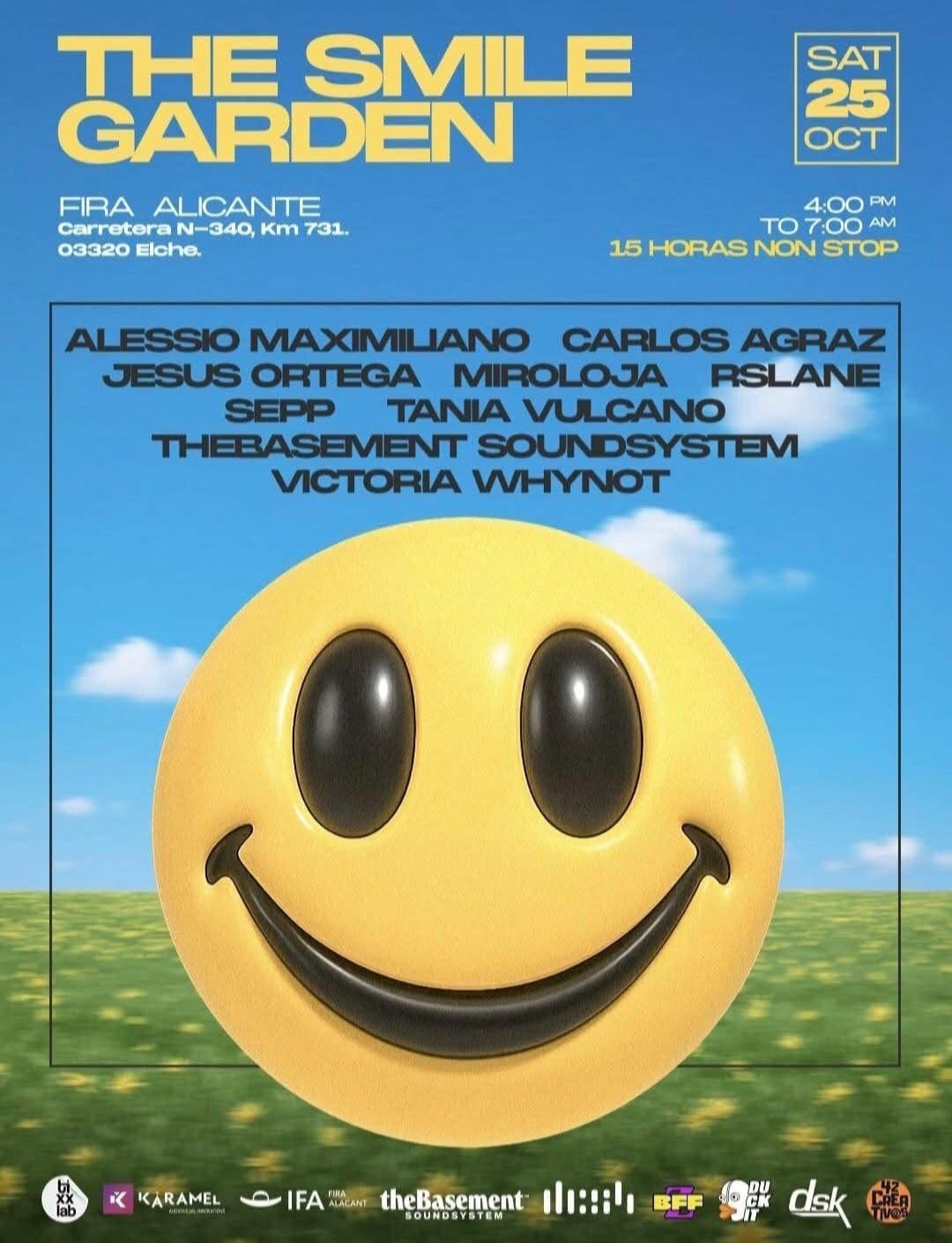 El cartell de The Smile Garden de la Fira d'Alacant El cartell de The Smile Garden de la Fira d'Alacant