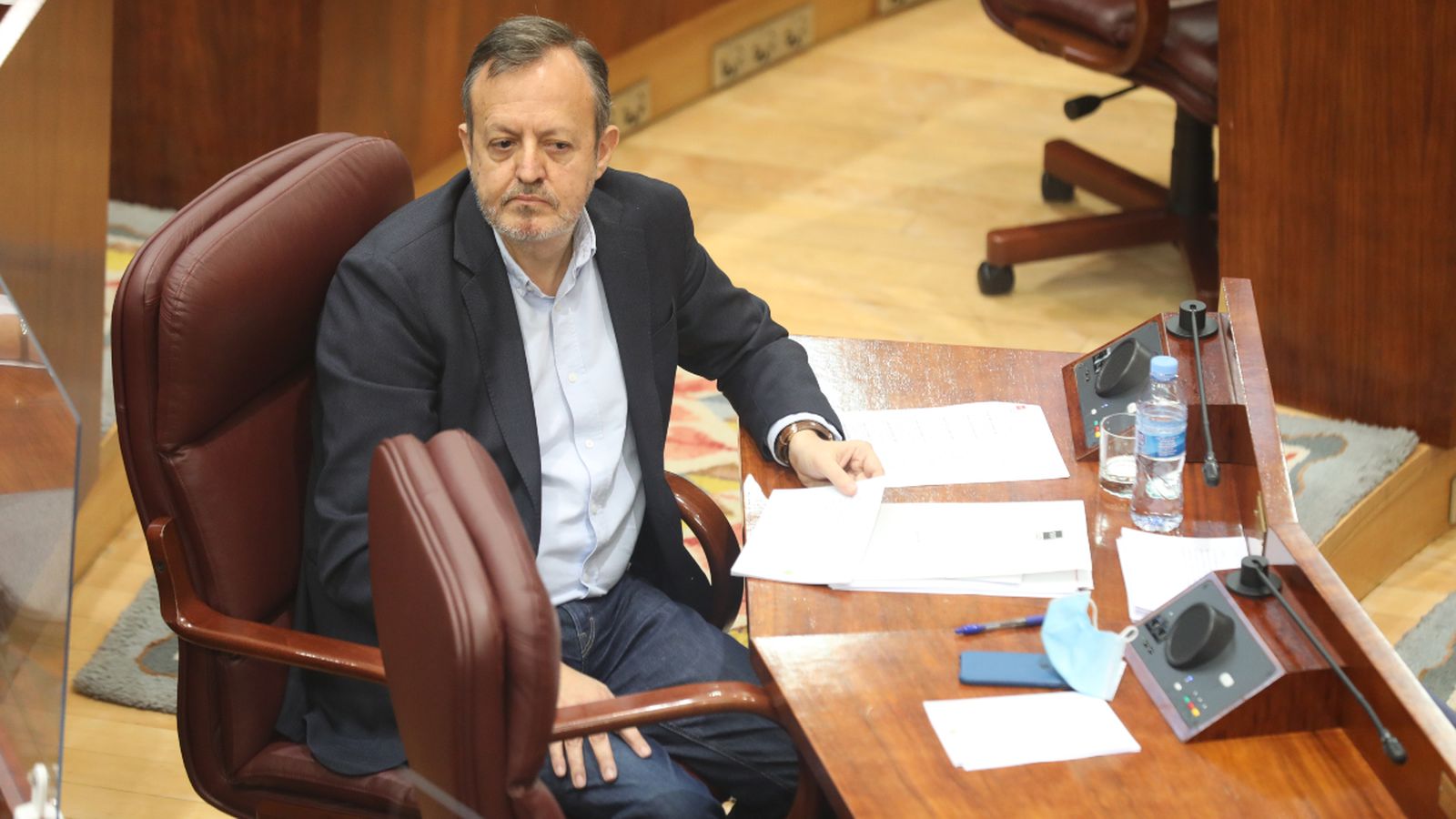 Alberto Reyero durant un dels plens de l'Assemblea de Madrid