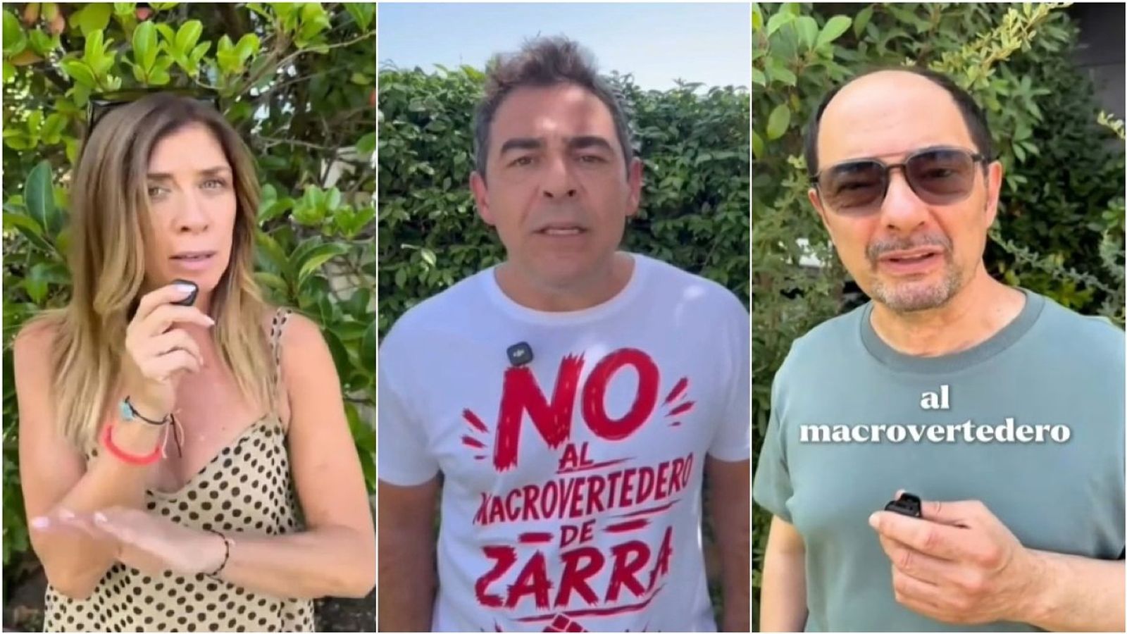 Els actors Eva Isanta, Pablo Chiapella i Jordi Sánchez diuen "no" al macroabocador de Zarra