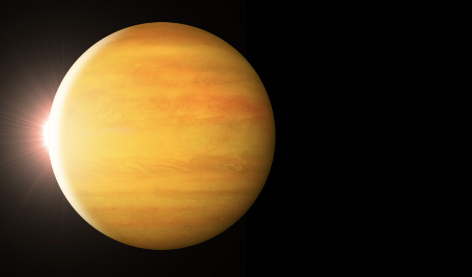 Representació de Dimidio, el primer exoplaneta descobert