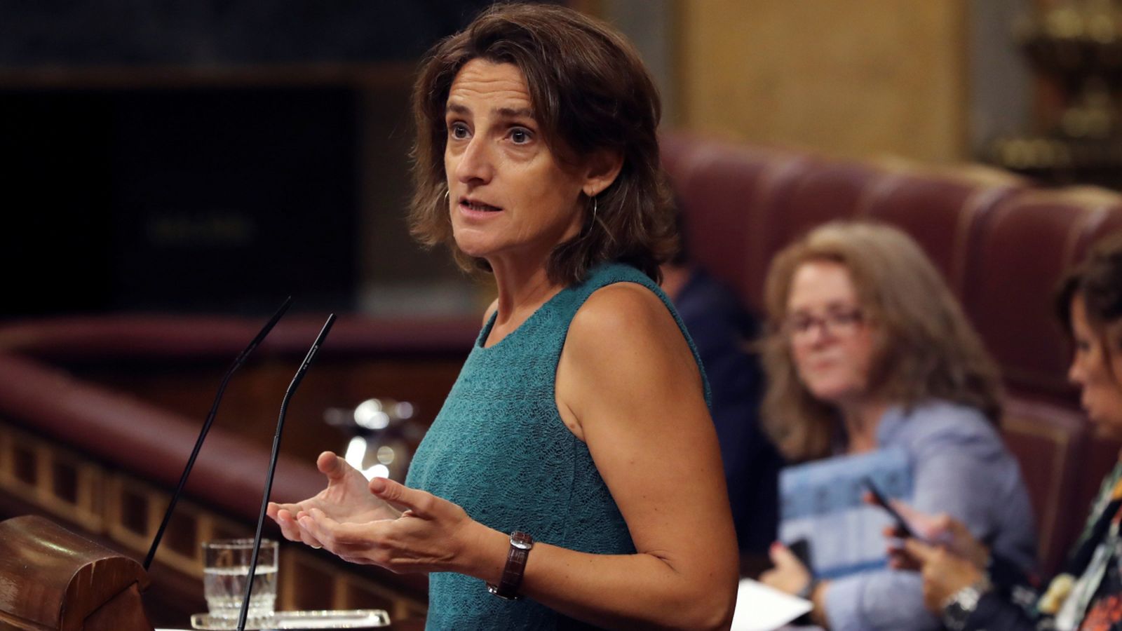 Teresa Ribera durant la sessió de control al govern espanyol