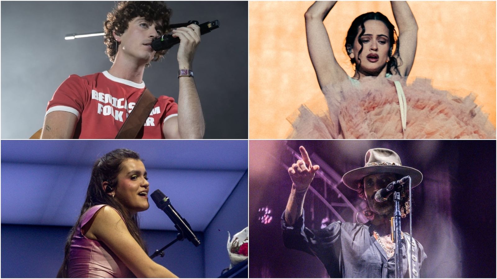 Imatges d'arxiu de Guitarricadelafuente, Rosalía, Amaia i Leiva