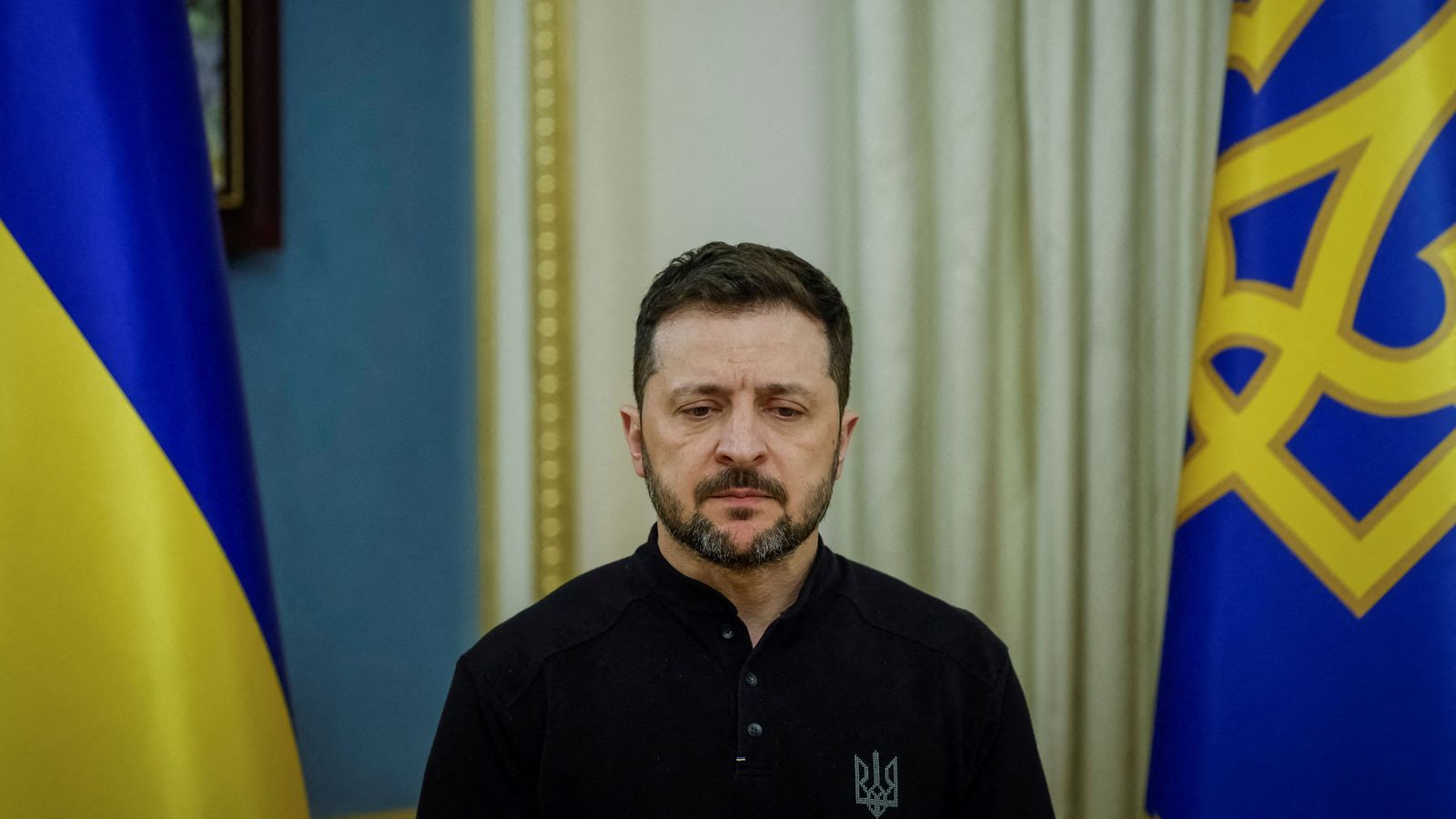 Zelenski, durant una compareixença el passat 4 d'abril