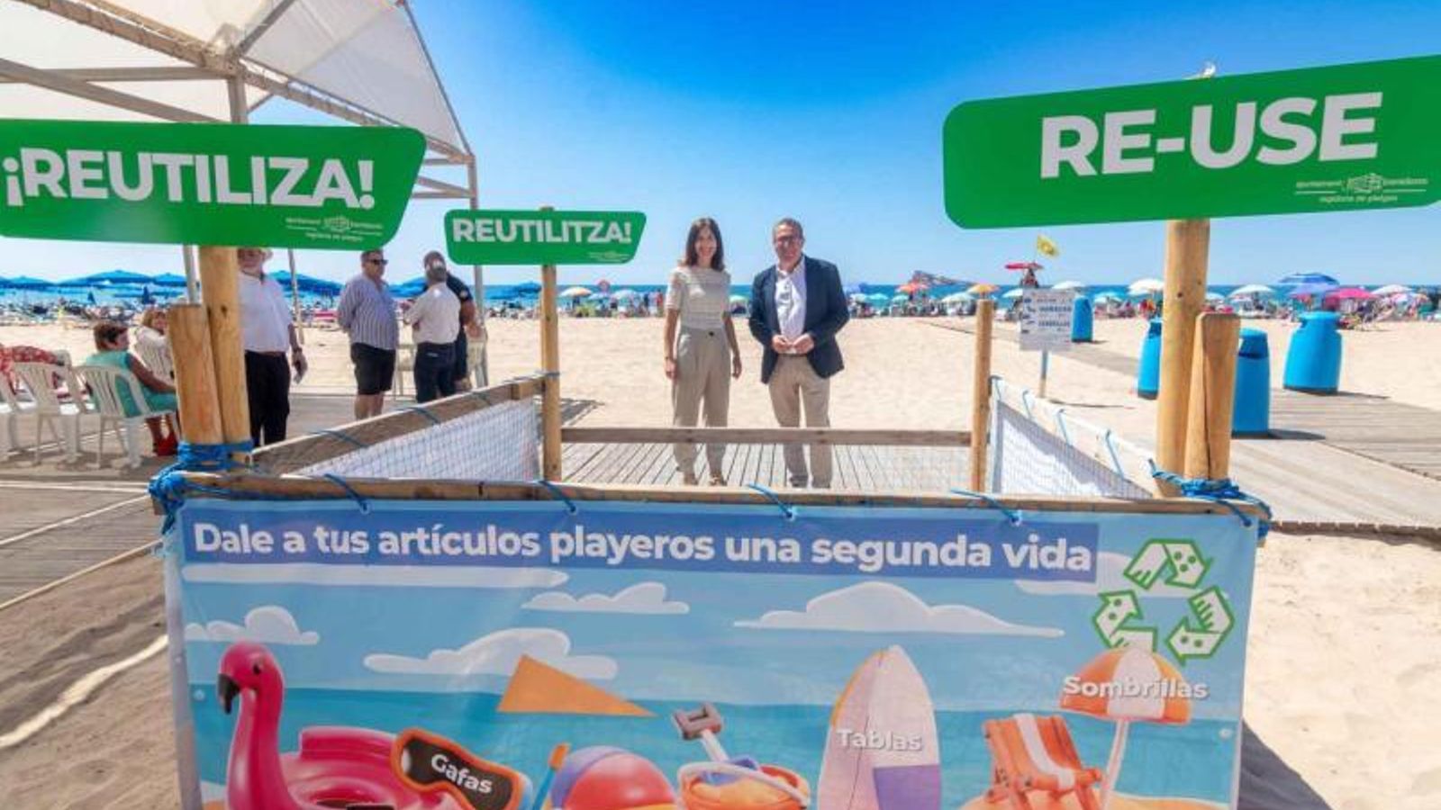 El nou punt net de reciclatge de utensilis de platja a Benidorm